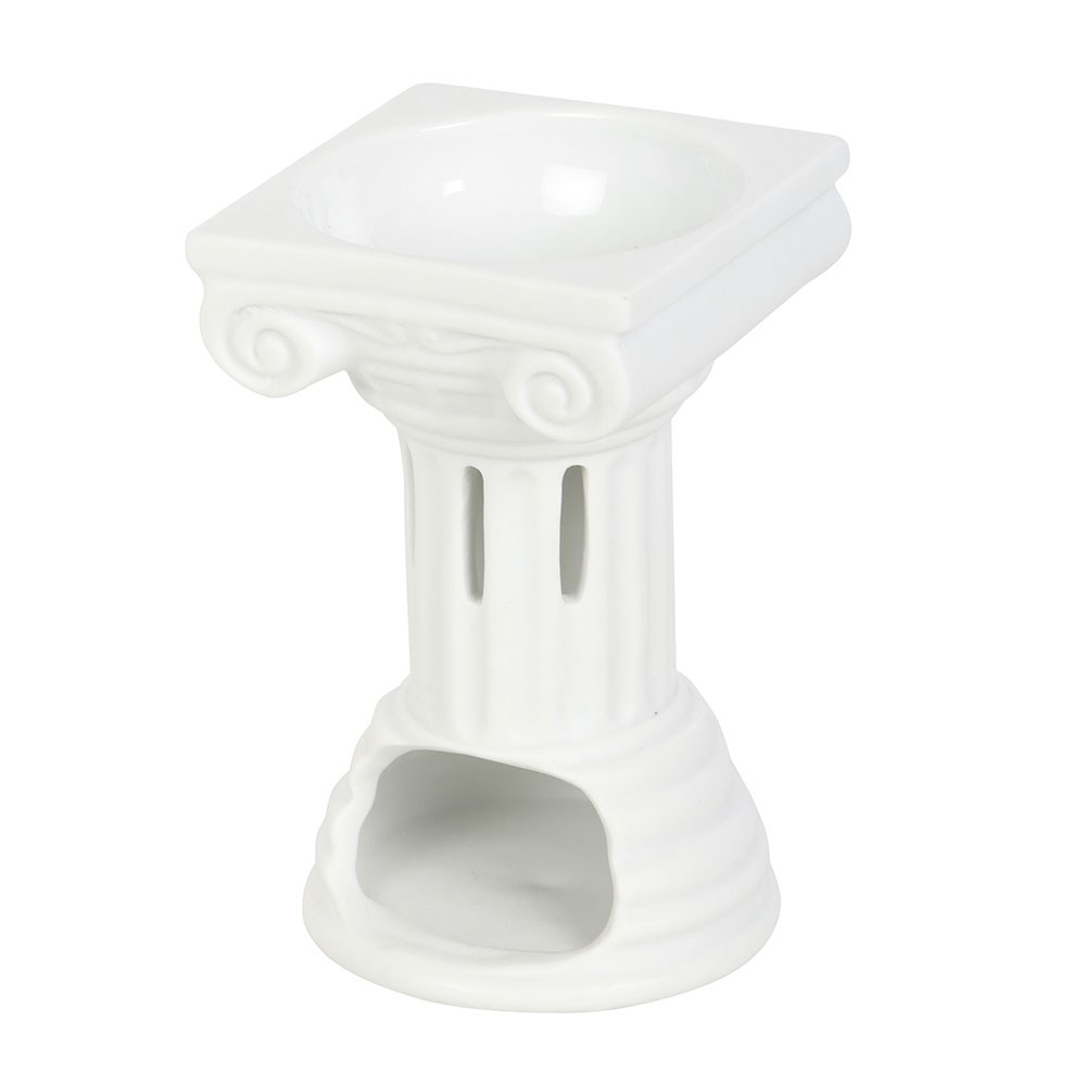 Something Different - Greek Column and Wax Warmer Oliebrander - Wit